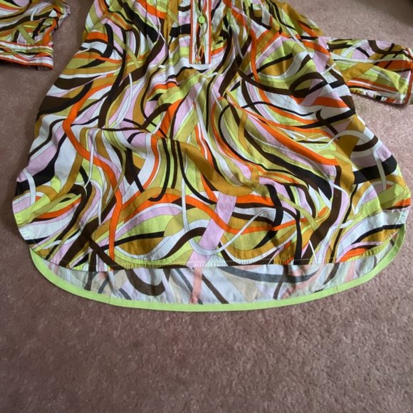 Leggiadro Cotton Multicolor Tunic Size 2 Made in USA - Picture 3 of 6